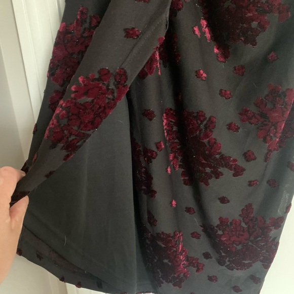 Lulu's Black Dress with Red Floral Accents - Picture 6 of 8